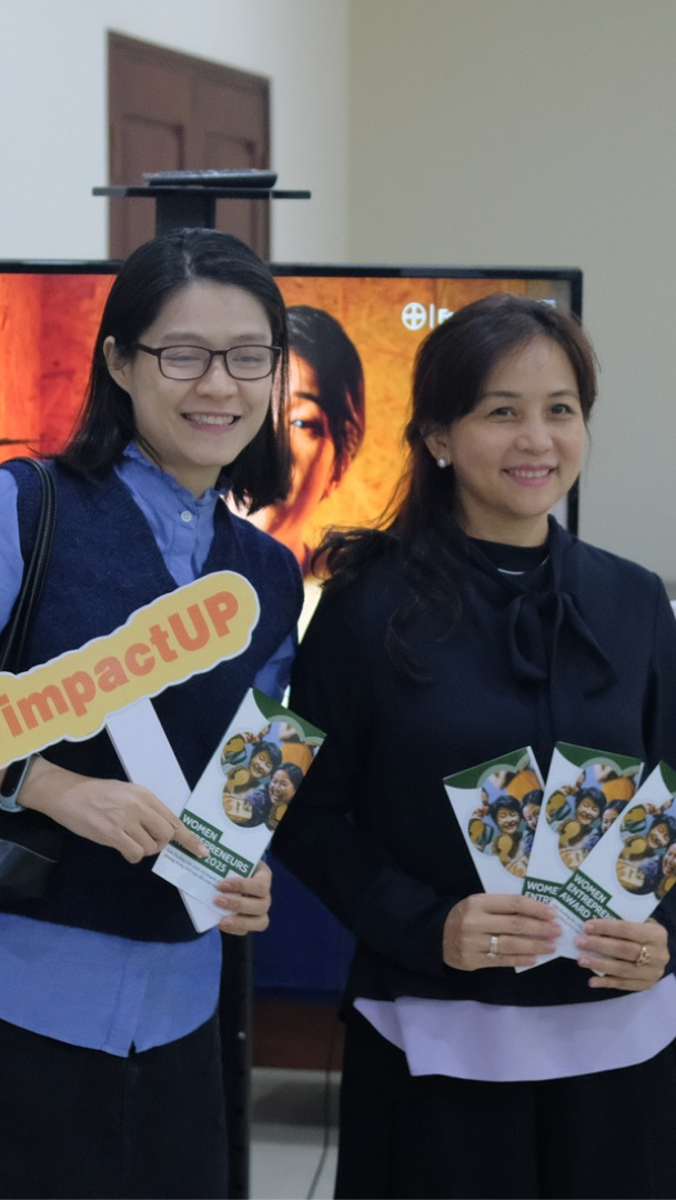 Promotional poster for the Bayer Foundation Women Entrepreneurship Award in Vietnam.