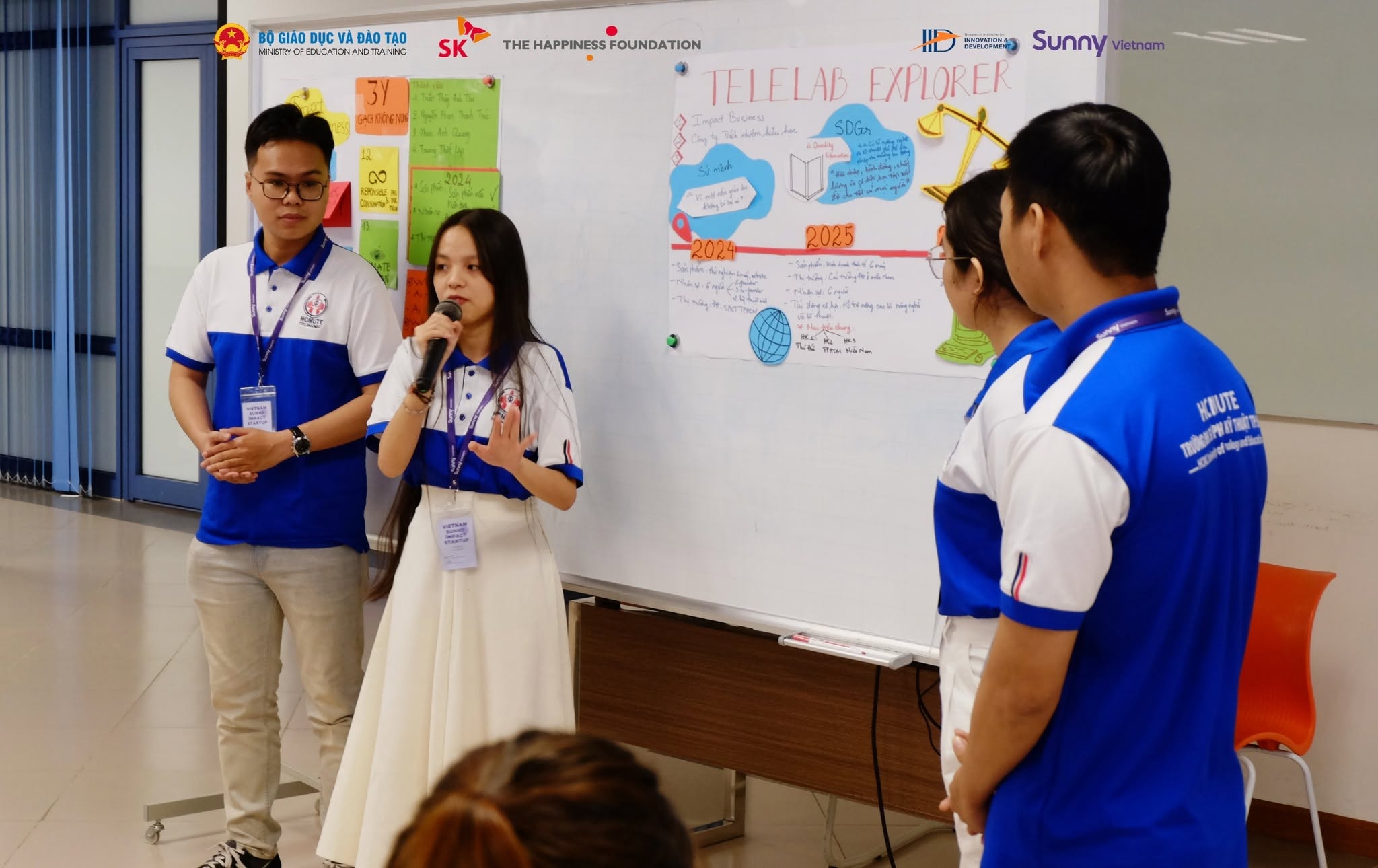 Young people in a hands-on learning and leadership session.